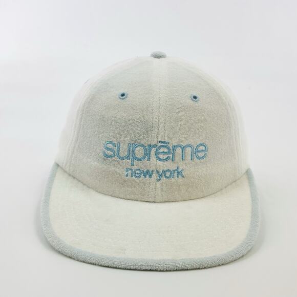 Supreme Terry Classic Logo 6 Panel White Blue - Picture 2 of 6
